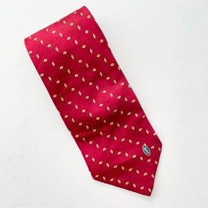 Yves Saint Laurent Silk Tie Red Gold YSL